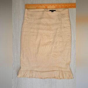 Bebe Linen Pencil Skirt